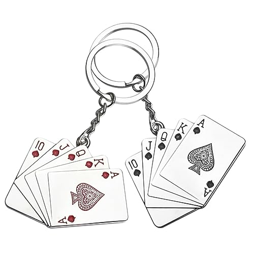 Mobestech 2Stücke Poker Schlüsselanhänger aus Kreative Taschenanhänger für Männer Süße Schlüsselanhänger Accessoires und Perfektes von Mobestech