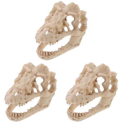 Mobestech 3St Reptilien-Dinosaurier-Schädelmodell aus Harz Masken Dinosaurier-Handwerk Figur Kran Käfig bücherregal dekoration buchregal dekoration Hausdekoration Dinosaurierskelettmodell Mobestech 3St Reptilien-Dinosaurier-Schädelmodell aus Harz Masken Dinosaurier-Handwerk Figur Kran Käfig bücherregal dekoration buchregal dekoration Hausdekoration Dinosaurierskelettmodell von Mobestech