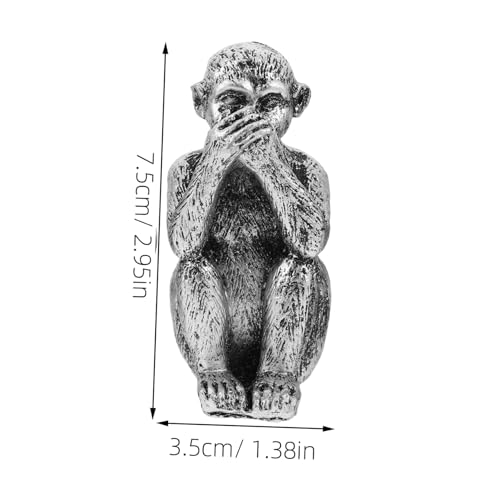 Mobestech 3stücke Miniaturfiguren Aus Kunstharz Süße Tierdekor Für Schreibtisch Regal Oder Wohnzimmer Detailreiche Affenfiguren Für Inneneinrichtung von Mobestech