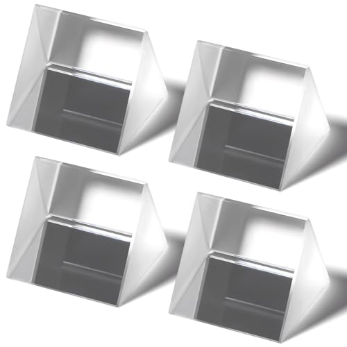 Mobestech 4-Teiliges Dreieckprisma Aus Optischem Glas Lehrprisma Für Genaue Spektrumanalyse Multifunktionsreflektor Für Labor Unterricht Und Fotografie von Mobestech