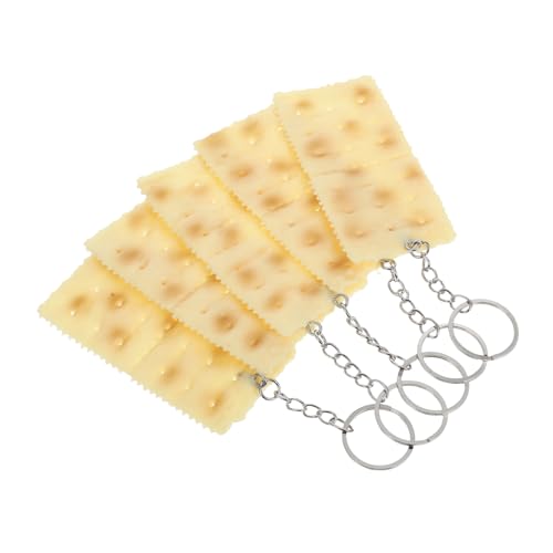 Mobestech 5 Stück Anhänger Tasche Schlüsselhalter Künstliche Limonadencracker Essensrequisiten Geldbörse Schlüsselhalter Gefälschte Dessertverzierung Keks-simulationsspielzeug Pvc von Mobestech