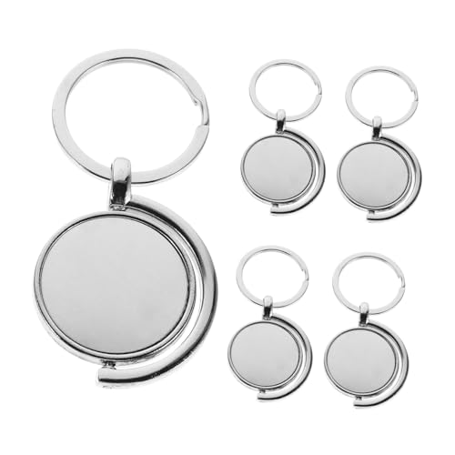 Mobestech 5 Stück Sublimations-schlüsselanhänger Rund aus Metall Drehbar Hitzebeständig für Wärmeübertragung DIY Schlüsselanhänger Blanks für Personalisierte Geschenke und Bastelprojekte Mobestech 5 Stück Sublimations-schlüsselanhänger Rund aus Metall Drehbar Hitzebeständig für Wärmeübertragung DIY Schlüsselanhänger Blanks für Personalisierte Geschenke und Bastelprojekte von Mobestech