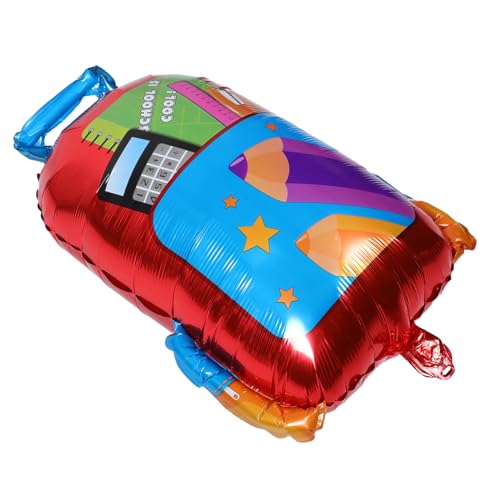 Mobestech 5 Stück Teiliges Schulrucksack aus Aluminiumfolie Robuste Folienballons Kreative Schulparty Dekoration Einfache Befüllung für Kindergarten und Ersten Schultag von Mobestech