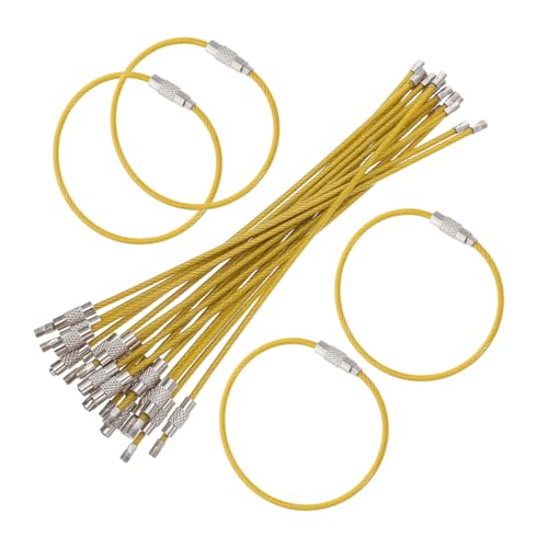 Mobestech 50 Stück Schlüsselring Kabel Pvc-beschichtete Stahlseilschlaufe Kratzfest Langlebig Vielseitig für Gepäck Schlüssel Anhänger Zubehör Mobestech 50 Stück Schlüsselring Kabel Pvc-beschichtete Stahlseilschlaufe Kratzfest Langlebig Vielseitig für Gepäck Schlüssel Anhänger Zubehör von Mobestech