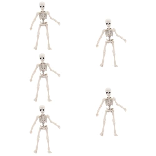 Mobestech 5St Skelett Mann Modell Halloween-Skelettfiguren Stütze menschlich Körper halloween dekoration halloween-dekoration kleines Skelettmodell realistisches Skelett Plastik Weiß von Mobestech