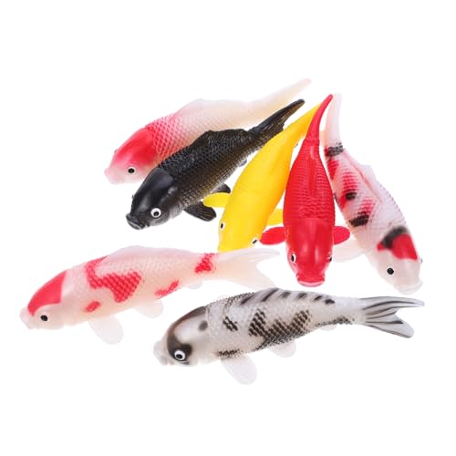 Mobestech 7stücke Koi-fischfigur Aus Kunststoff Realistische Goldfischfiguren Schwimmende Fische Für Aquarien Gefälschte Aquarienfische Dekorative Fische Für Heimdekoration Teich Und von Mobestech