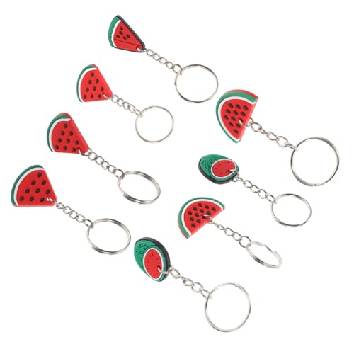 Mobestech 8 Stücke Wassermelone Keychain Wassermelone Wassermelone Anhänger Obst Schlüsselbund Tasche Anhänger Keychain von Mobestech