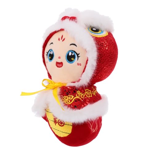 Mobestech Chinesisches Neujahr Plüsch- Große Kuscheltier-Dekoration Für Jahr Niedliches Maskottchen Für Frühlingsfest Detaillierte Verarbeitung Festliche von Mobestech
