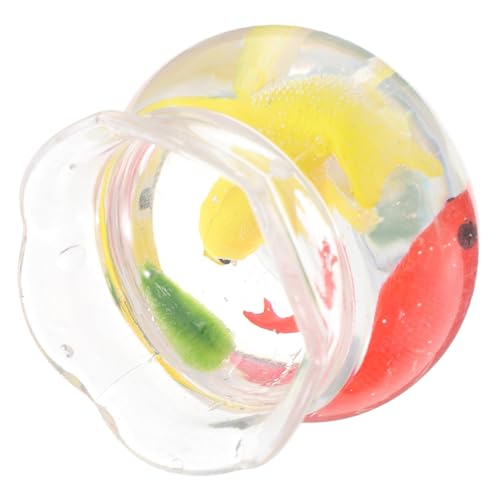 Mobestech Dollhouse Fish Tank Miniatur-Dinge Mini-Fischschalen Japanische Aquariumdekorationen Dollhouse Decor Dekorationen für Aquarien Fischfiguren Harzfisch klein PVC von Mobestech