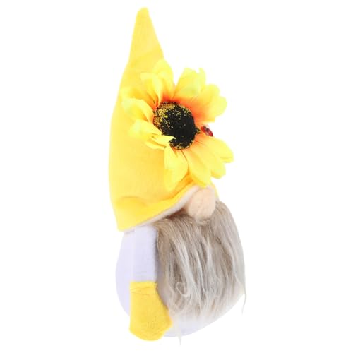 Mobestech Festliche Gnom Figur Sonnenblumen Deko Plüschpuppe Lustige Wohnaccessoires Geschenkidee für Tisch Ablage und Feiertage von Mobestech