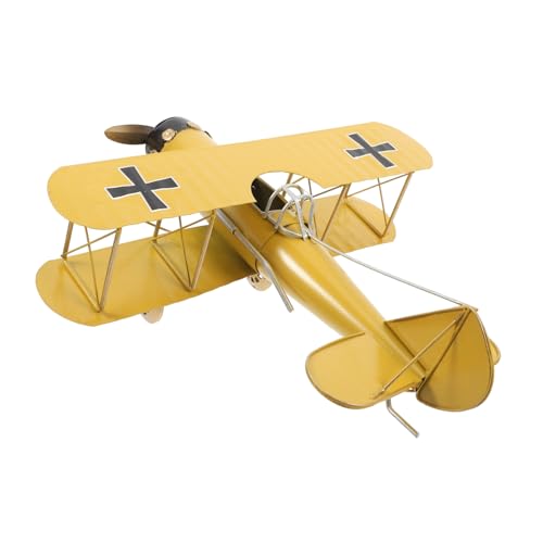 Mobestech Flugzeugmodell Ornament Flugzeugdekorationen Für Ebene Schlüssel Erwachsene Flugzeuge Kautschuk Flugzeugtisch Schmiedeeisernes Flugzeug Doppeldecker Gelb Eisen Mobestech Flugzeugmodell Ornament Flugzeugdekorationen Für Ebene Schlüssel Erwachsene Flugzeuge Kautschuk Flugzeugtisch Schmiedeeisernes Flugzeug Doppeldecker Gelb Eisen von Mobestech