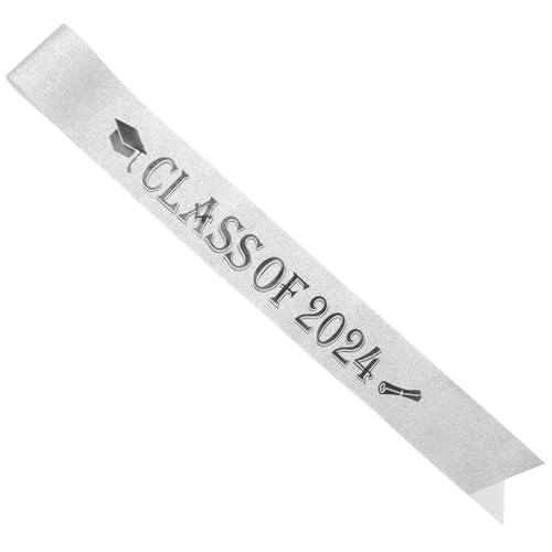 Mobestech Goldenes Band Abschlussschieb Bachelorette Schärpe Schärpengürtel für Damen Abschlussdekorationen Abschluss gestohlen abschlussfeier requisiten Glitzertuch Silver Mobestech Goldenes Band Abschlussschieb Bachelorette Schärpe Schärpengürtel für Damen Abschlussdekorationen Abschluss gestohlen abschlussfeier requisiten Glitzertuch Silver von Mobestech