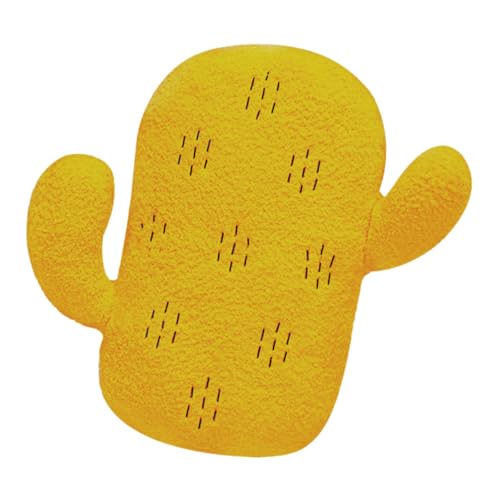 Mobestech Kissen plüschkaktus kopfkissen Kaktus-Plüschpuppe Zuhause Kaktuspuppen süßes Kaktusspielzeug Plüschtiere in Kaktusform Cartoon-Kaktus- PP Baumwolle Yellow von Mobestech