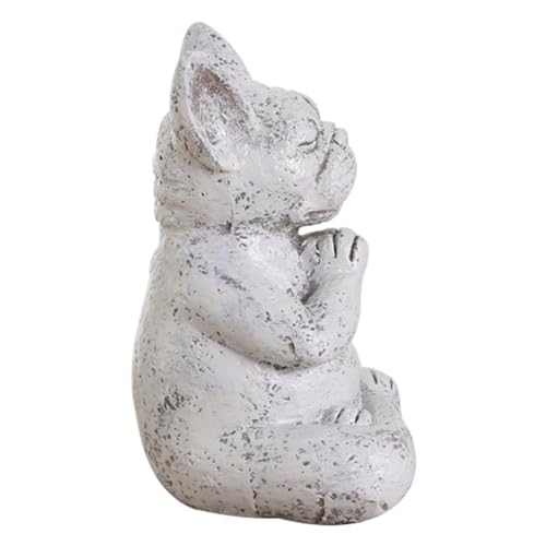Mobestech Meditation Dog Statue aus Resin Dekorative Gartenfigur für Außenbereiche für Garten Terrasse und Balkon Zen Hund Statuette für Hundebesitzer und Hundeliebhaber von Mobestech