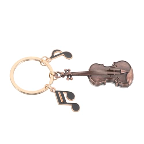 Mobestech Musik-schlüsselanhänger Mit Gitarren Und Geigen-design Retro-stil Aus Zinklegierung Kleiner Anhänger Für Schlüssel Und Taschen Geeignet Als Für Musikliebhaber von Mobestech