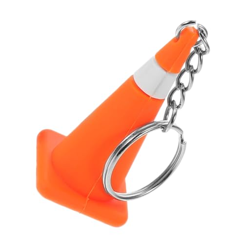 Mobestech Niedliches Schlüsselanhänger-zubehör in Verkehrskegelform Für Jungen Und Mädchen Schlüsselanhänger-charm Rollenspiel-zubehör Für Die Bauparty von Mobestech