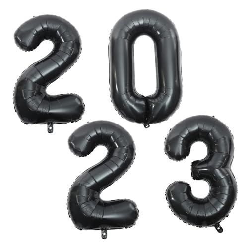 Mobestech Neujahrsballons Set aus Aluminiumfolie Große Schwarze Zahlenballons für Partydekoration für Fenster Wände und Fotoshootings Mobestech Neujahrsballons Set aus Aluminiumfolie Große Schwarze Zahlenballons für Partydekoration für Fenster Wände und Fotoshootings von Mobestech