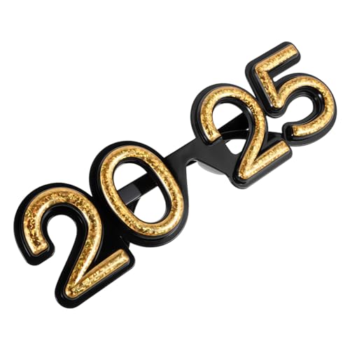 Mobestech Neujahrsbrille Lustige Partybrille für Damen und Herren Ergonomische Bequeme für Silvesterfeiern Festliche Accessoires für Fotos und Feiern von Mobestech