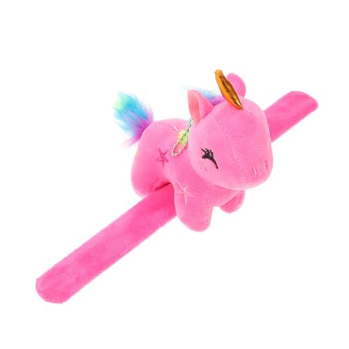 Mobestech Plüsch Einhorn Slap Armband Kuscheltier Party Dekoration Niedliches Einhorn Design Kindergeburtstage und Feiern Farbvariationen Zufällige Farbe von Mobestech
