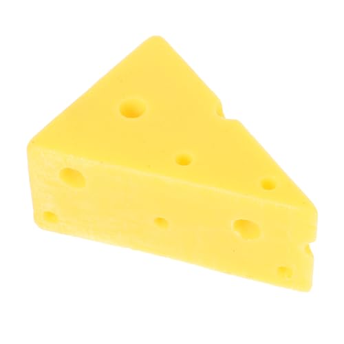 Mobestech Simulationskäsemodell Käse-Modell gefälschtes Käsemodell Käsefigur simulierter Käse Käsespielzeug Zubehör für Harzmodelle dekorative gefälschte Muffins Fake-Käse-Requisite Gelb von Mobestech