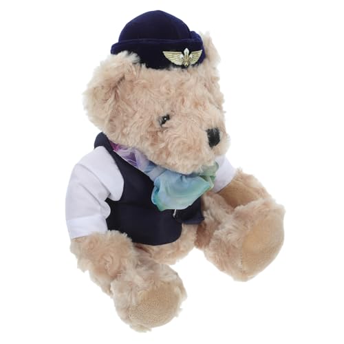 Mobestech Stewardess Stoffbär Kuscheltiere Für Jungen Plüsch Blau Mobestech Stewardess Stoffbär Kuscheltiere Für Jungen Plüsch Blau von Mobestech