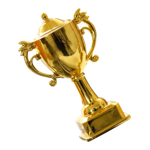 Mobestech Trophäenmodell Mini -Trophäe Mini House Accessory Turniertrophäe Massenspielzeug für Preise Miniatur-Trophäendekor Party-Trophäen-Requisiten Trophäen für Spiele Plastik Golden von Mobestech