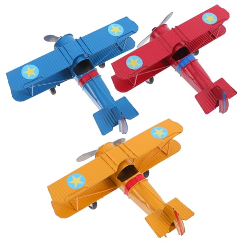 Mobestech 3stücke Teiliges Retro Metall Flugzeug Vintage Dekoration Für Zuhause Als Sammlerstück Und Kinderspielzeug von Mobestech