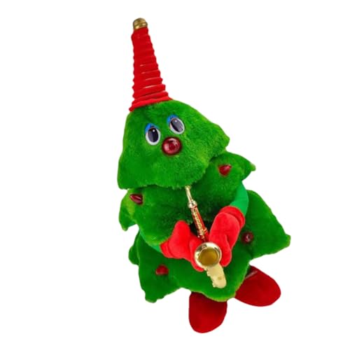 Mobestech Dancing Electric Christmas Tree Toy Interaktive Singende Puppe Für Mädchen Plüschtier Mit Musik Und Lichtern Für Weihnachtsdekoration Und Feiern von Mobestech