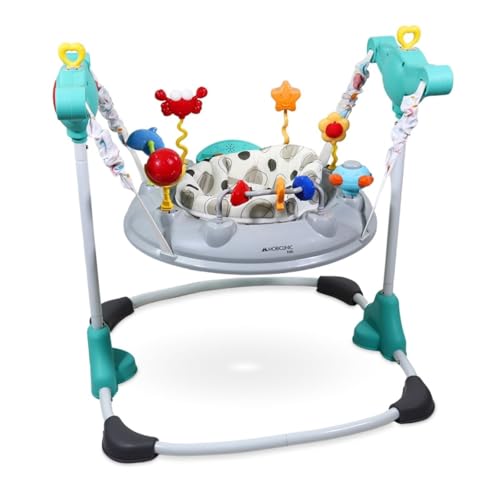 Mobiclinic®, Baby Activity Centre, 3 Höhen, Interaktives Spielzeug, Tiger, Babywippe, Mit Musik und Lichtern, +6 Monate, 360° Drehbarer Sitz, Waschbar von Mobiclinic