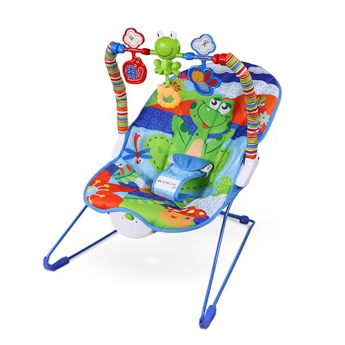 Mobiclinic®, Babywippe, Mit Sicherheitsgurt, Vibrierender Sitz, Spielbogen, 12 Lieder, Blitzlicht, Sicher, Von 0 bis 7 Monaten, Bis 9 kg, In 2 Positionen verstellbar, Mehrfarbig von Mobiclinic