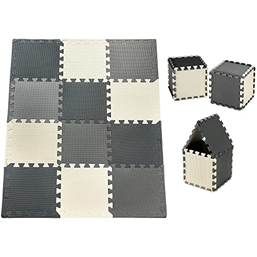 Moby-System Puzzlematte für Babys, 30 cm x 30 cm x 1.2 cm, Spielmatte, geruchlos, Matte große, Puzzle Matte für Jungen & Mädchen, Spielmatte, geruchlose Krabbelmatte Moby-System Puzzlematte für Babys, 30 cm x 30 cm x 1.2 cm, Spielmatte, geruchlos, Matte große, Puzzle Matte für Jungen & Mädchen, Spielmatte, geruchlose Krabbelmatte von Moby-System