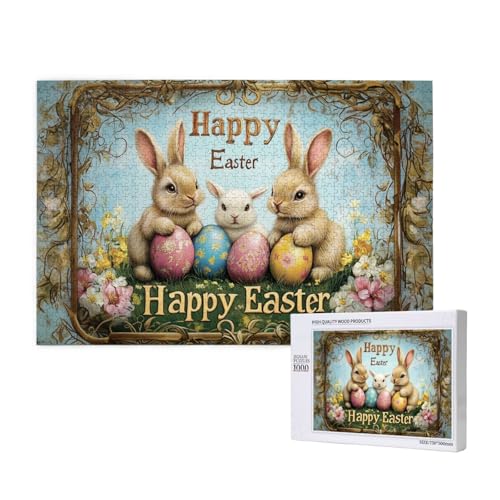 1000 Teile Puzzle Zum Thema Ostern, Lustige Tierpuzzles, Kreatives Buntes Holzpuzzle, Einzigartige Geschenke 1000 Teile Puzzle Zum Thema Ostern, Lustige Tierpuzzles, Kreatives Buntes Holzpuzzle, Einzigartige Geschenke von MocArt