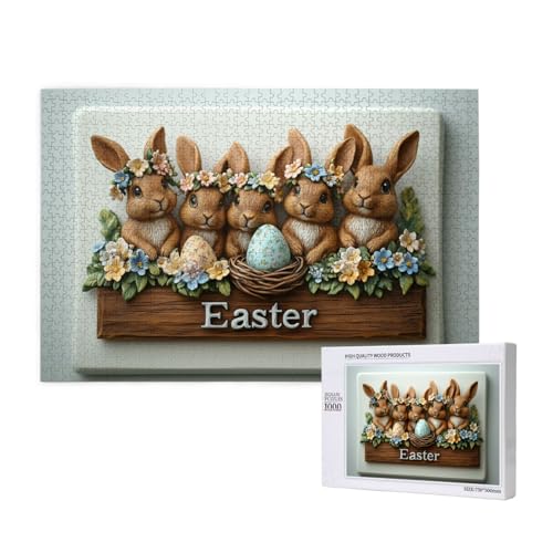 1000 Teile Puzzles Zum Thema Ostern, Einzigartige Wooden Puzzle, DIY Moderne Wandkunst Dekor, Indoor-Puzzle-Kreativspiel 1000 Teile Puzzles Zum Thema Ostern, Einzigartige Wooden Puzzle, DIY Moderne Wandkunst Dekor, Indoor-Puzzle-Kreativspiel von MocArt