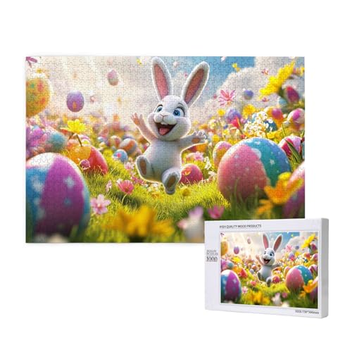 1000 Teile Puzzles Zum Thema Ostern, Kreatives Puzzle Eines Lebhaften Häschens Umgeben Von Ostereiern, Sonnige Und Fröhliche Szene, Geschenke Für Puzzle-Liebhaber 1000 Teile Puzzles Zum Thema Ostern, Kreatives Puzzle Eines Lebhaften Häschens Umgeben Von Ostereiern, Sonnige Und Fröhliche Szene, Geschenke Für Puzzle-Liebhaber von MocArt