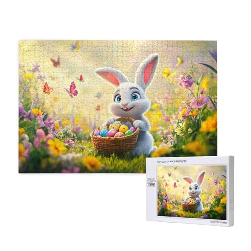 1000 Teile Tiere Puzzles, Helle Und Farbenfrohe Puzzle, Vintage Osterei Hase Thema Design, Indoor-Puzzle-Kreativspiel 1000 Teile Tiere Puzzles, Helle Und Farbenfrohe Puzzle, Vintage Osterei Hase Thema Design, Indoor-Puzzle-Kreativspiel von MocArt
