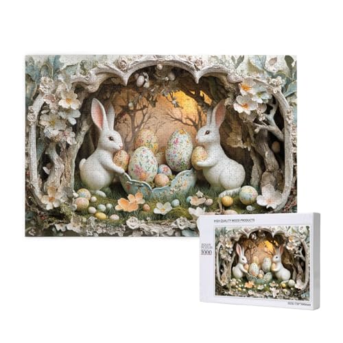 Klassische Puzzles 1000 Teile, Hasen Osterei Puzzle, Holzpuzzle, DIY-Puzzel Für Heimdekoration, Indoor-Puzzle-Kreativspiel Klassische Puzzles 1000 Teile, Hasen Osterei Puzzle, Holzpuzzle, DIY-Puzzel Für Heimdekoration, Indoor-Puzzle-Kreativspiel von MocArt