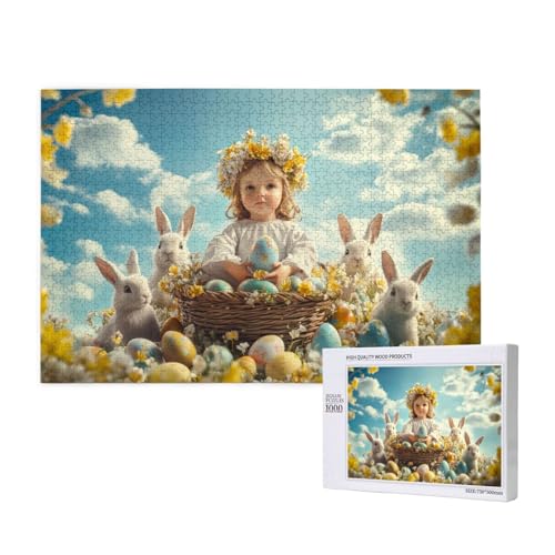 Klassische Puzzles 1000 Teile, Kreatives Holzpuzzle, Fantasie-Kunst-Puzzle, DIY Moderne Wandkunst Dekor, Schaffen Sie Eine Osterstimmung Klassische Puzzles 1000 Teile, Kreatives Holzpuzzle, Fantasie-Kunst-Puzzle, DIY Moderne Wandkunst Dekor, Schaffen Sie Eine Osterstimmung von MocArt