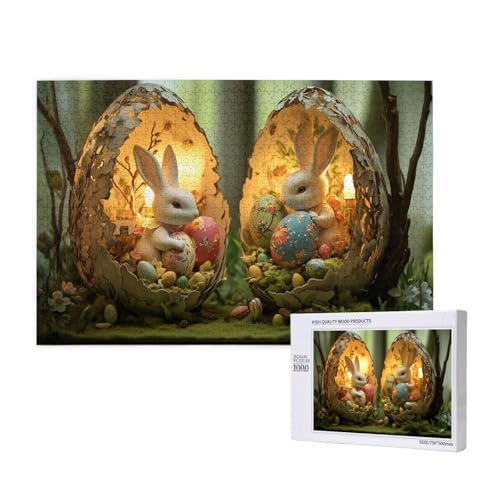 Klassisches Puzzle Mit Tieren, Puzzle 1000 Teile Osterei Hase, Kreatives Buntes Holzpuzzle, Puzzlespielzeuge, Die Für Die Eltern-Kind-Interaktion Geeignet Sind Klassisches Puzzle Mit Tieren, Puzzle 1000 Teile Osterei Hase, Kreatives Buntes Holzpuzzle, Puzzlespielzeuge, Die Für Die Eltern-Kind-Interaktion Geeignet Sind von MocArt