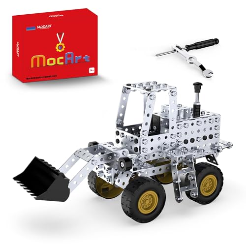 MocArt YK605 3D Metal Puzzle Modell, Wheel Loader Modell, 430 Teile, Baufahrzeug Modell Kit, Desktop -Ornamente, Geschenke für Erwachsene von MocArt