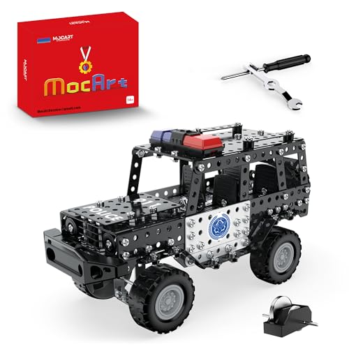 MocArt YK651S 3D Metal Puzzle Modell, Polizeiwagen Modell, 452 Teile, SUV Modell Kit, Desktop -Ornamente, Geschenke für Erwachsene von MocArt