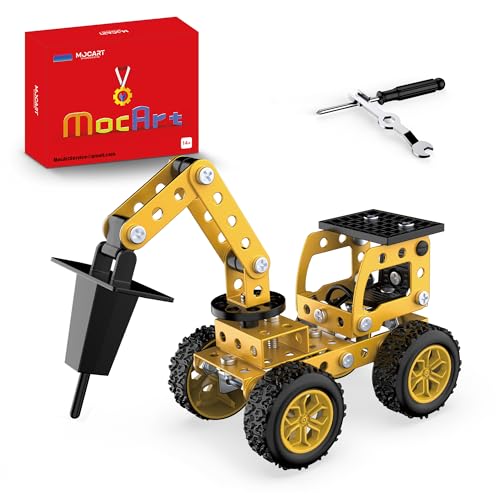 MocArt YK667S 3D Metal Puzzle Modell, Steinbrecher Modell, 114 Teile, Baufahrzeug Modell Kit, Desktop Dekoration, Geschenke für Erwachsene von MocArt