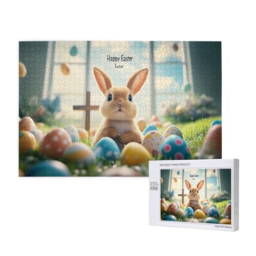 Osterpuzzle 1000 Teile, Niedliches Hasen Und Ostereier Szenen Puzzle, Einzigartige Wooden Puzzles, Lernspiel Herausforderung Spielzeug Osterpuzzle 1000 Teile, Niedliches Hasen Und Ostereier Szenen Puzzle, Einzigartige Wooden Puzzles, Lernspiel Herausforderung Spielzeug von MocArt