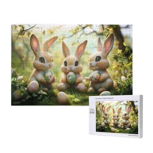 Puzzle 1000 Teile Osterei Hase, Kreatives Buntes Holzpuzzle, Anspruchsvolle Rätsel, Geeignet Für Die Heimdekoration Puzzle 1000 Teile Osterei Hase, Kreatives Buntes Holzpuzzle, Anspruchsvolle Rätsel, Geeignet Für Die Heimdekoration von MocArt