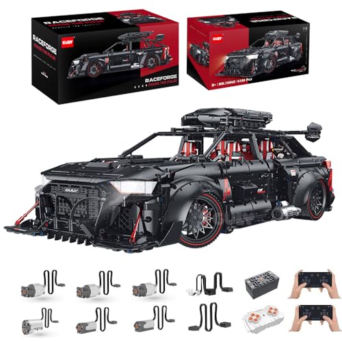 MocSpaß Technik Auto 1: 8 für RS 6 Supercar, Technik Auto mit 6 M0T0REN Technik Auto Bausatz MOC Auto KIemmbausteine für RS 6 Technik Auto, Originalverpackung von MocSpaß