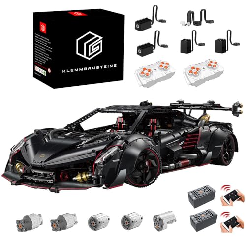 MocSpaß Technik Auto Lambo Veneno Rennwagen, 1:8, 5 M0TOR, Supercar, Kompatibel mit Iego Technik, Bausatz, KIemmbausteine MocSpaß Technik Auto Lambo Veneno Rennwagen, 1:8, 5 M0TOR, Supercar, Kompatibel mit Iego Technik, Bausatz, KIemmbausteine von MocSpaß