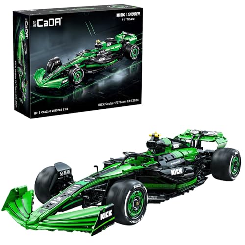 MocSpaß Technik F1 Auto für Kick Sauber F1 Team C44 Rennwagen, 2550+ Teile Technik Auto, Technik Rennauto Bausatz MOC C44 1: 8 KIemmbausteine Kompatibel mit Iego Technik Auto F1 von MocSpaß