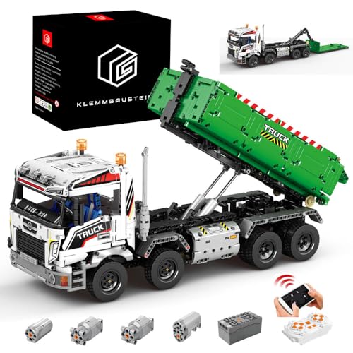 MocSpaß Technik LKW mit Anhänger, 2900+ Teile, 3 M0TOR SET, Kompatibel mit Iego, für Erfahrene Baumeister, Unisex, Alter 8+ Jahre von MocSpaß