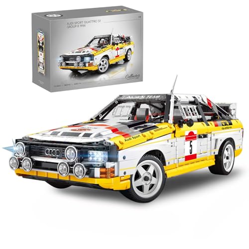 Technik Auto für Audi Sport Quattro S1 Group B 1984, MOC S1 Auto, 3880 KIemmbausteine Technik Sportwagen für Kinder, Erwachsene, Baumeister, YC-23043 (OHNE M0TOR) von MocSpaß