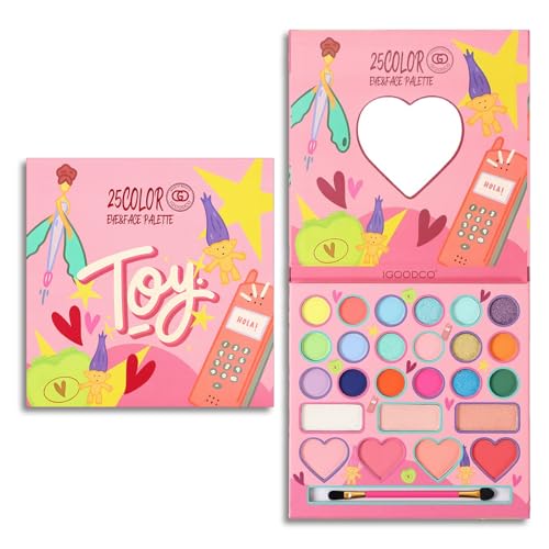 MockTota Schminkset Mädchen, Ungiftig und Abwaschbar Kinder Make-Up Set Mädchen, Karneval Schminke Kinderschminken Set, DIY Prinzessin Kids Makeup Set for Girls, Kinder Schminkpalette (25 Farbe) von MockTota
