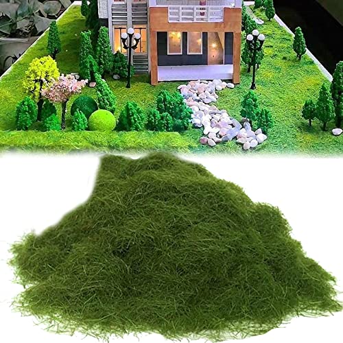 250g 5mm Modellbau Gras, Gras Modellbau Zubehör Landschaft Modelleisenbahn Kunstmoos zum Dekorieren Streugras Wiese Statische Gras Herde Wald Landschaft Gelände Eisenbahn Gartenbahn Berggrün von Mocoli